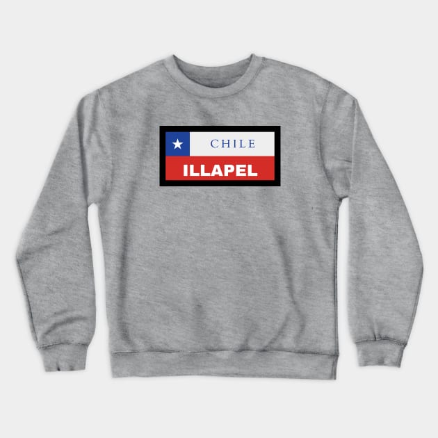 Illapel City in Chilean Flag Crewneck Sweatshirt by aybe7elf